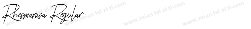Rhesmanisa Regular字体转换